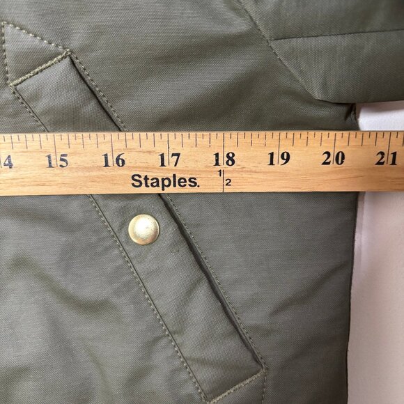 J Crew Waxed Perfect Winter Parka w/ Eco-friendly PrimaLoft Olive Women's Medium - Picture 9 of 10